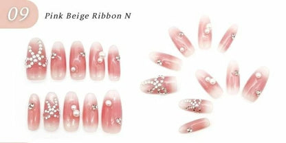 【手作りネイルチップ 3点セット】手作りネイルチップ20種類からおまかせ選択｜ジェル風 付け爪 レディース おしゃれ 大人可愛い シンプル 人気デザイン ネイルセット プレゼント用 送料無料