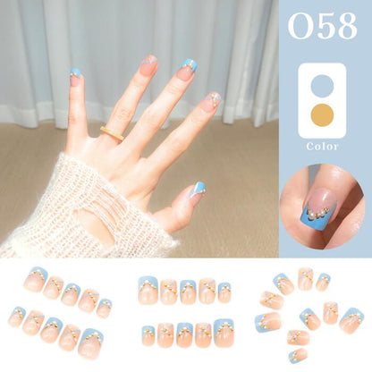 「自由に選べる3点セット」ネイルチップ つけ爪 ジェル風 手描き風 デザイン セット おしゃれ 韓国風 シンプル ガーリー ショート ロング まとめ買い プレゼント用 10種類から選択可能