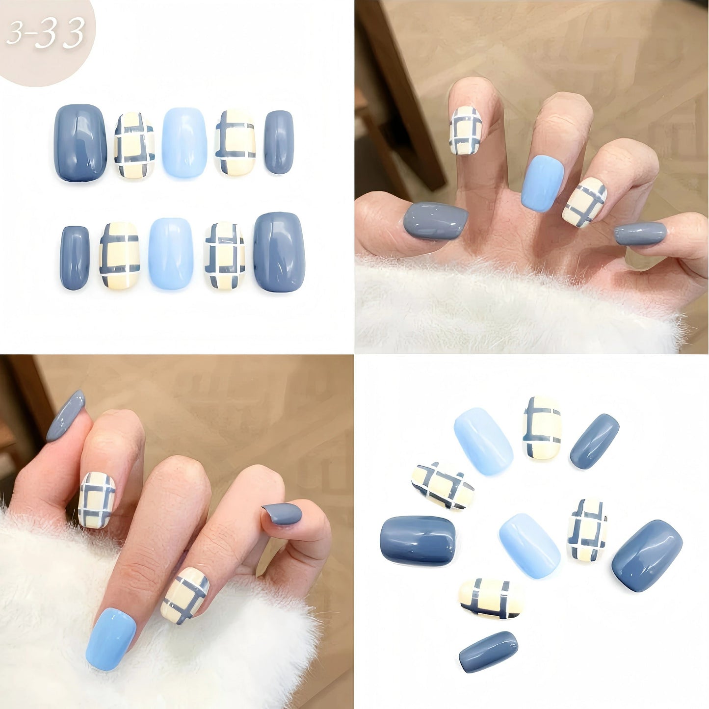 【手作りネイルチップ 3点セット】手作りネイルチップ20種類からおまかせ選択｜ジェル風 付け爪 レディース おしゃれ 大人可愛い シンプル 人気デザイン ネイルセット プレゼント用 送料無料