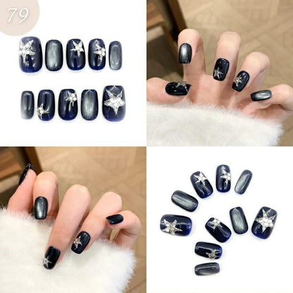 【手作りネイルチップ 3点セット】手作りネイルチップ20種類からおまかせ選択｜ジェル風 付け爪 レディース おしゃれ 大人可愛い シンプル 人気デザイン ネイルセット プレゼント用 送料無料