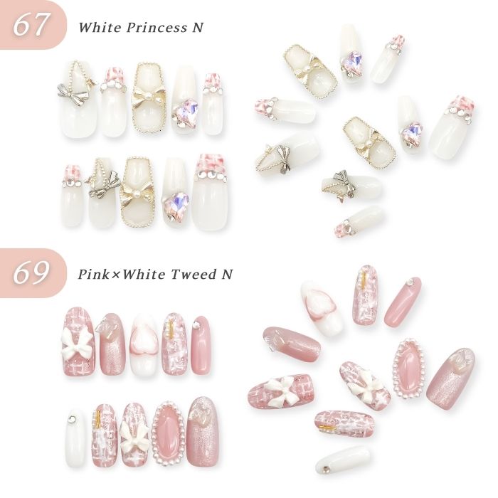 【手作りネイルチップ 3点セット】手作りネイルチップ20種類からおまかせ選択｜ジェル風 付け爪 レディース おしゃれ 大人可愛い シンプル 人気デザイン ネイルセット プレゼント用 送料無料